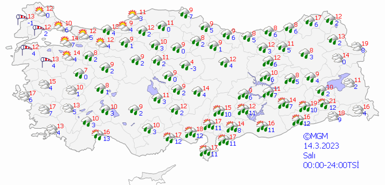 14 Mart hava durumu: İstanbul ve birçok ile sağanak uyarısı Bugün hava nasıl olacak