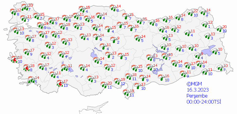 16 Mart hava durumu: Sel, fırtına, sağanak yağış Deprem bölgelerinde bugün hava nasıl olacak