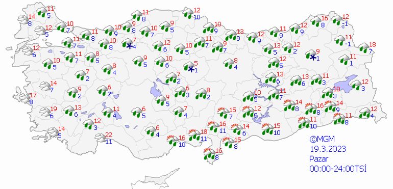 19 Mart hava durumu: 5 ile turuncu kodlu sel uyarısı Bugün hava nasıl olacak