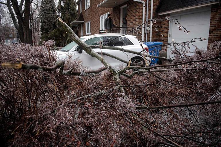 Kanadada buz fırtınası: 1 milyon kişi elektriksiz kaldı