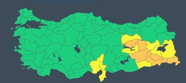 12 Nisan hava durumu: 7 ile turuncu kodlu uyarı Bugün hava nasıl olacak