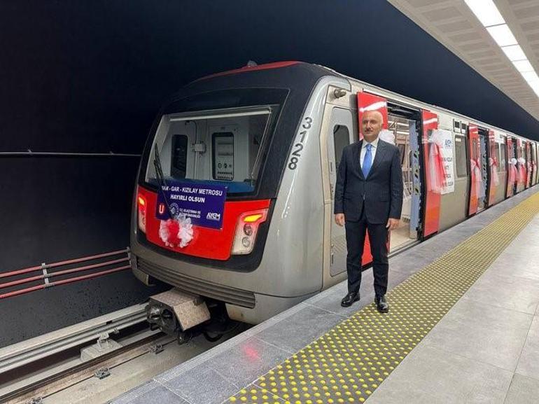 AKM-Gar-Kızılay metrosu bugün açılıyor