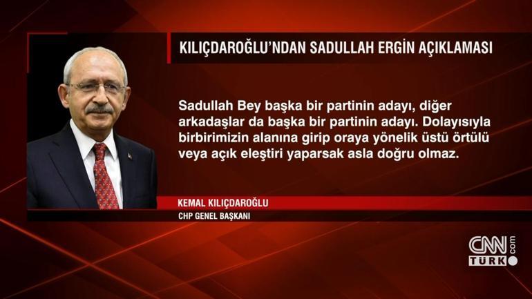 CHPde Sadullah Ergin çatlağı Kılıçdaroğlu: Başka partinin iç işlerine karışamayız