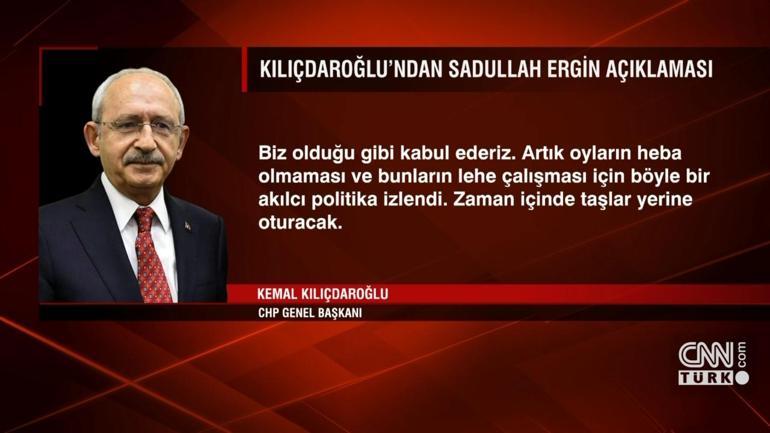 CHPde Sadullah Ergin çatlağı Kılıçdaroğlu: Başka partinin iç işlerine karışamayız