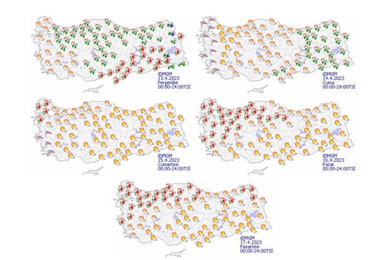13 Nisan hava durumu: Şiddetli yağışlar o illerde etkili olacak Bugün hava nasıl