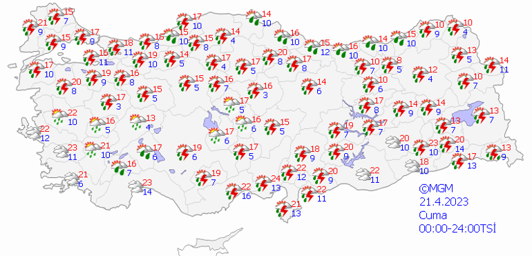 O illerde 3 gün boyunca yağış var 21 Nisan hava durumu: Bayramın 1.günü hava nasıl olacak