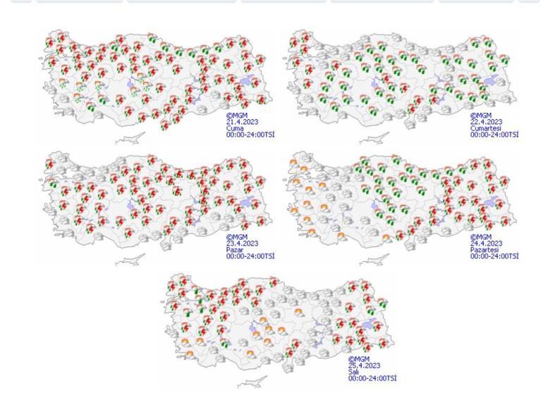 O illerde 3 gün boyunca yağış var 21 Nisan hava durumu: Bayramın 1.günü hava nasıl olacak