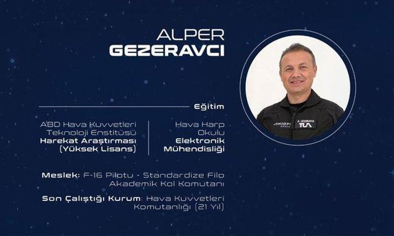 Alper Gezeravcı ve Tuva Cihangir Atasever kimdir Uzay Yolcusu Alper Gezeravcı ile ilgili bilgiler