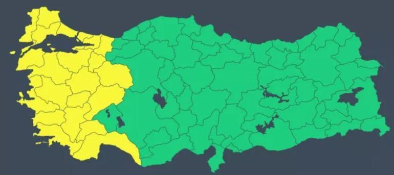 SON DAKİKA: İstanbul ve İzmir dahil 22 il için sarı alarm