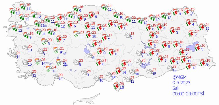 9 Mayıs hava durumu: O iller sağanak yağışa teslim Bugün hava nasıl olacak