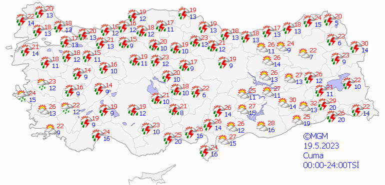 19 Mayıs hava durumu: O illere yağış uyarısı Bugün hava nasıl olacak