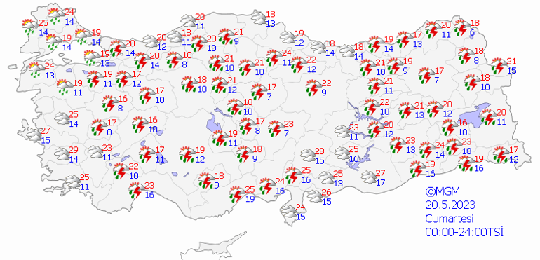 20 Mayıs hava durumu: Yurt genelinde etkili olacak Bugün hava nasıl olacak