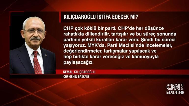 Kılıçdaroğlu istifa sorusuna o yanıtı verdi