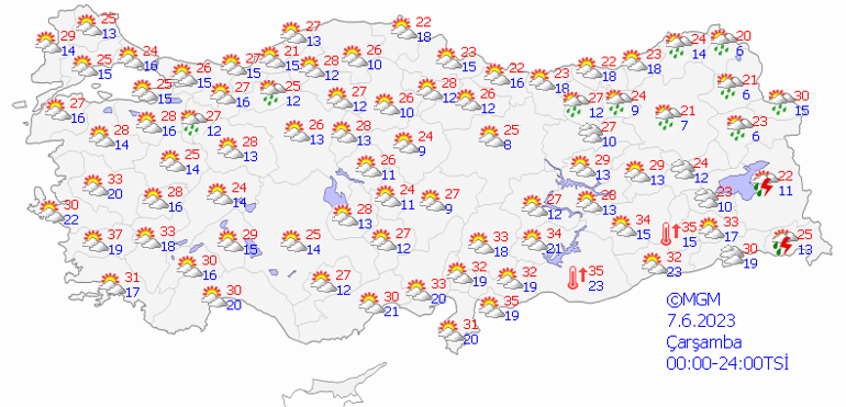 7 Haziran hava durumu: Bugün hava nasıl olacak