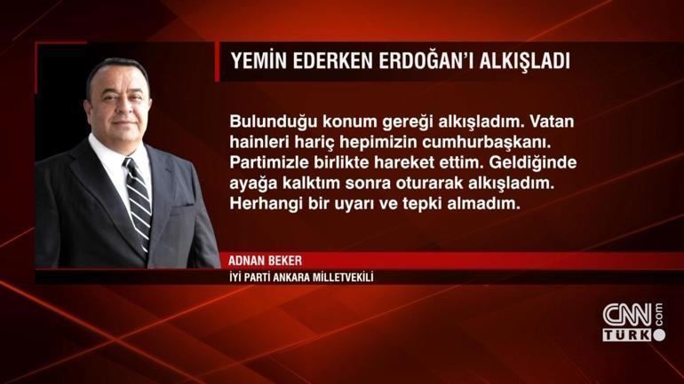 İYİ Partili Beker, Cumhurbaşkanı Erdoğanı neden alkışladı