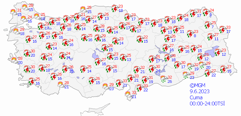 Meteorolojiden 2 ile sel uyarısı 9 Haziran hava durumu: Bugün hava nasıl olacak