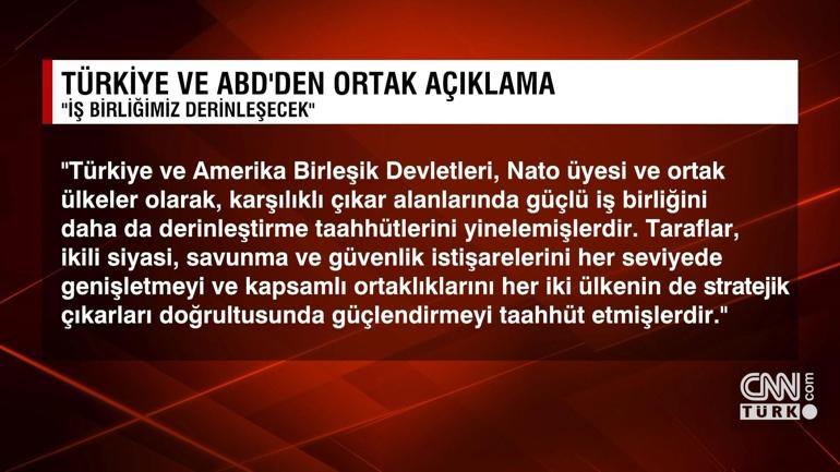 Türkiye ve ABD ortak açıklama yaptı