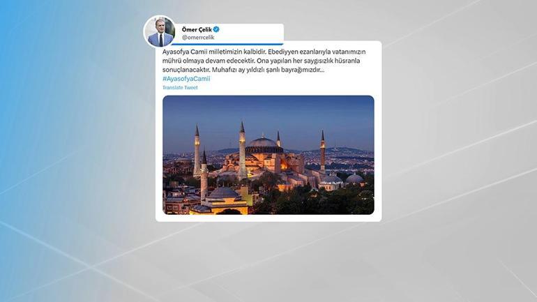 Yunan bayrağıyla Ayasofya önünde provokasyon yaptı