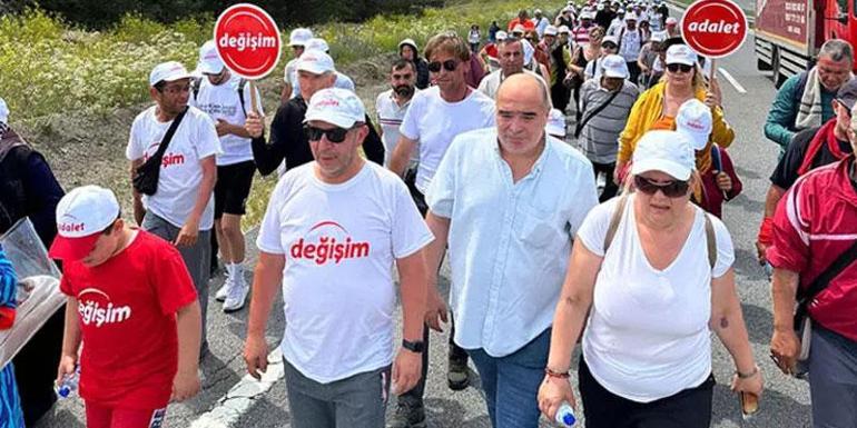 Tanju Özcanın değişim ve adalet yürüyüşünüde 5. gün tamamlandı