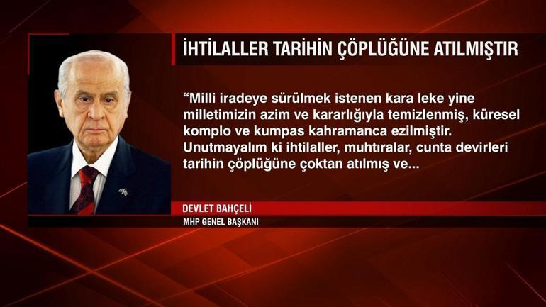 MHP lideri Bahçeli’den 15 Temmuz mesajı