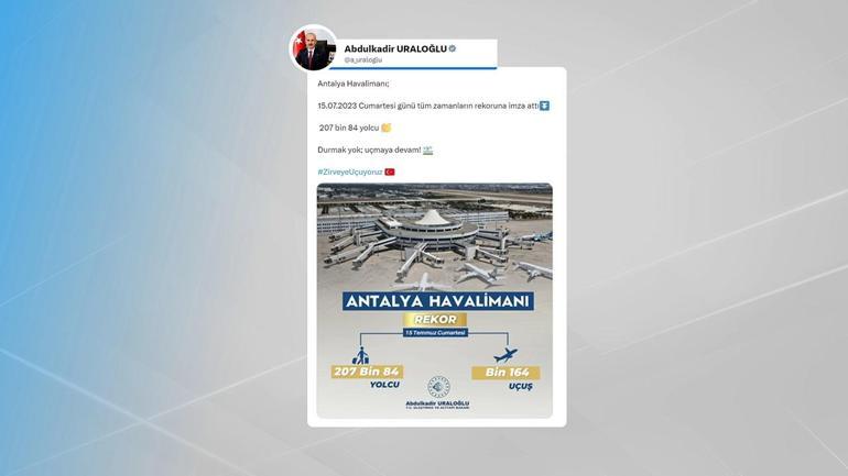 Antalyada yeni turizm rekoru