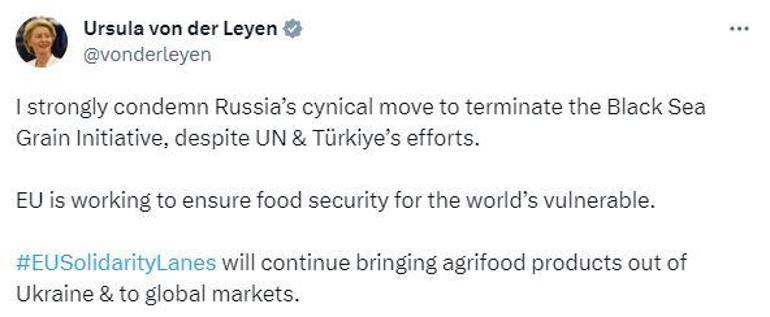 Rusyadan açıklama geldi: “Tahıl koridoru artık devrede değil”