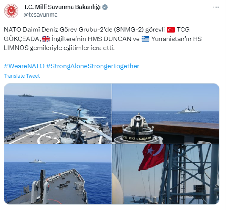 Doğu Akdeniz gerginliğinden sonra Türk-Yunan gemilerinden ortak tatbikat