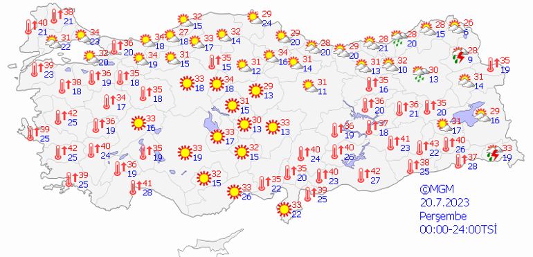 Meteorolojiden yeni uyarı 20 Temmuz hava durumu: Bugün hava nasıl olacak