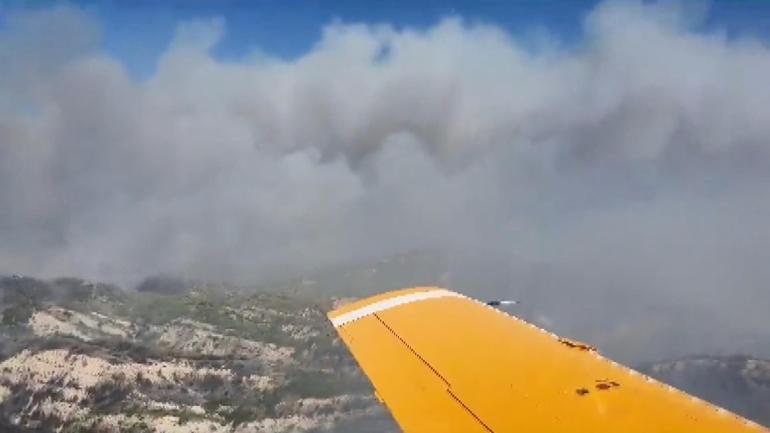 Rodos’ta orman yangınlarına Türk uçaklarından müdahale