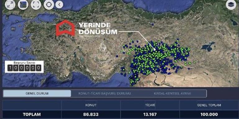 Yerinde Dönüşüm projesine yapılan başvuru sayısı belli oldu