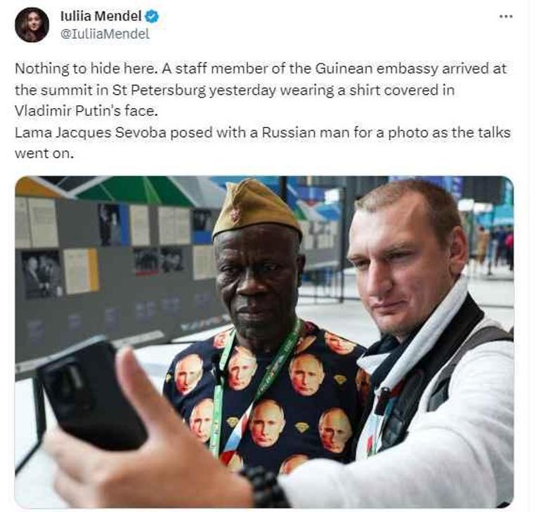 Afrikalı diplomattan Putinli gömlek
