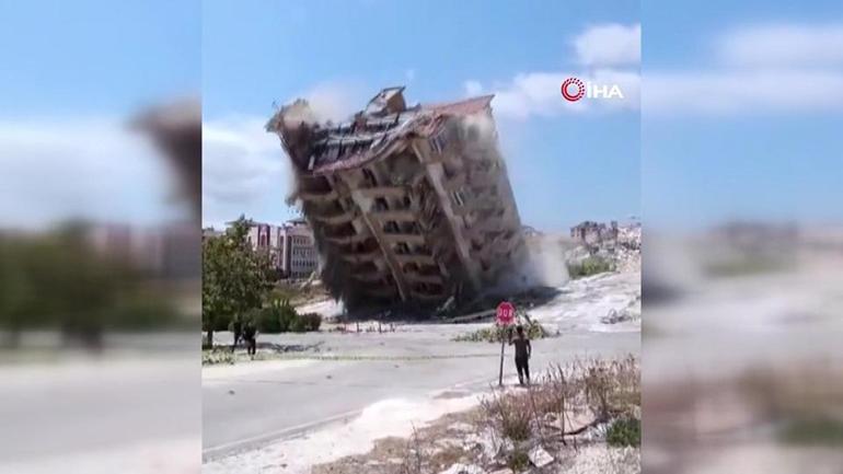 Hatayda kontrollü yıkım sırasında bina çöktü
