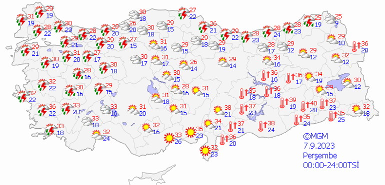 Meteorolojiden yeni sağanak uyarısı 7 Eylül hava durumu: Bugün hava nasıl olacak