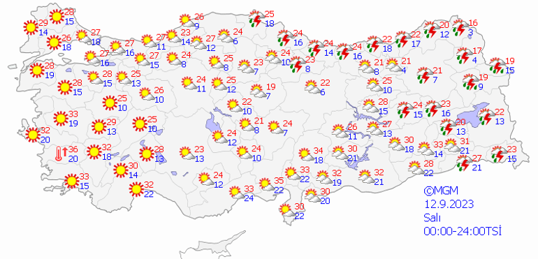 Kuvvetli yağış bekleniyor 12 Eylül hava durumu: Bugün hava nasıl olacak