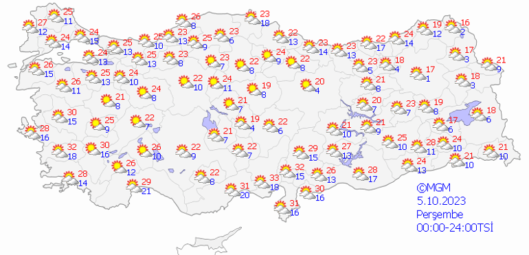 5 Ekim hava durumu: Bugün hava nasıl olacak