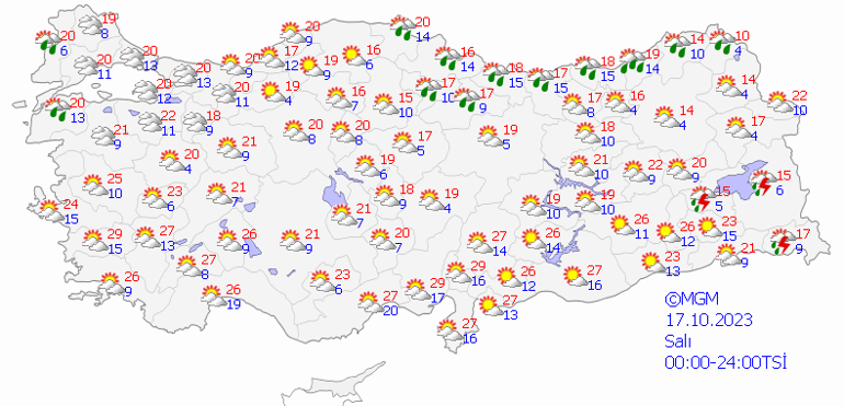 3 kent için sarı alarm 17 Ekim hava durumu: Bugün hava nasıl olacak