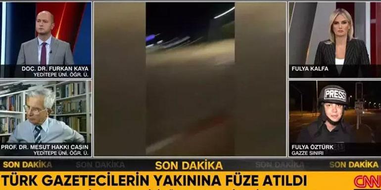 Son dakika: İsrailde Türk gazetecilerin bulunduğu bölgeye roket düştü