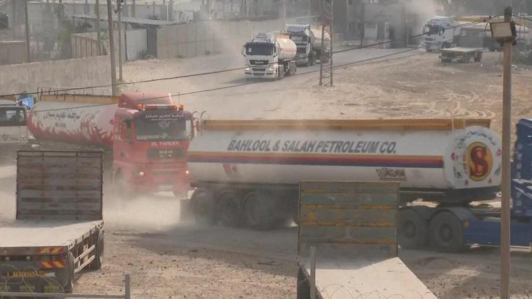 Refahtan geçen 6 tanker hastanelere yakıt taşıdı