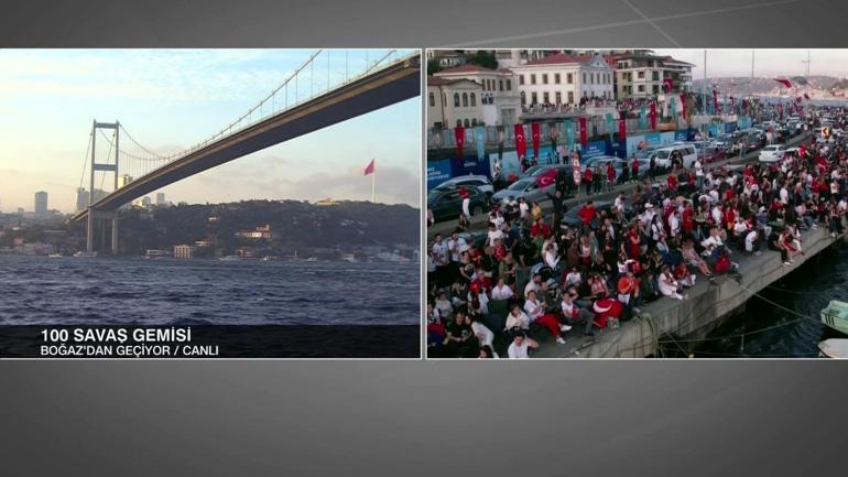 100. yıla özel tarihi geçit töreni: Türk yıldızları İstanbul semalarında, gemilerimiz Boğazda