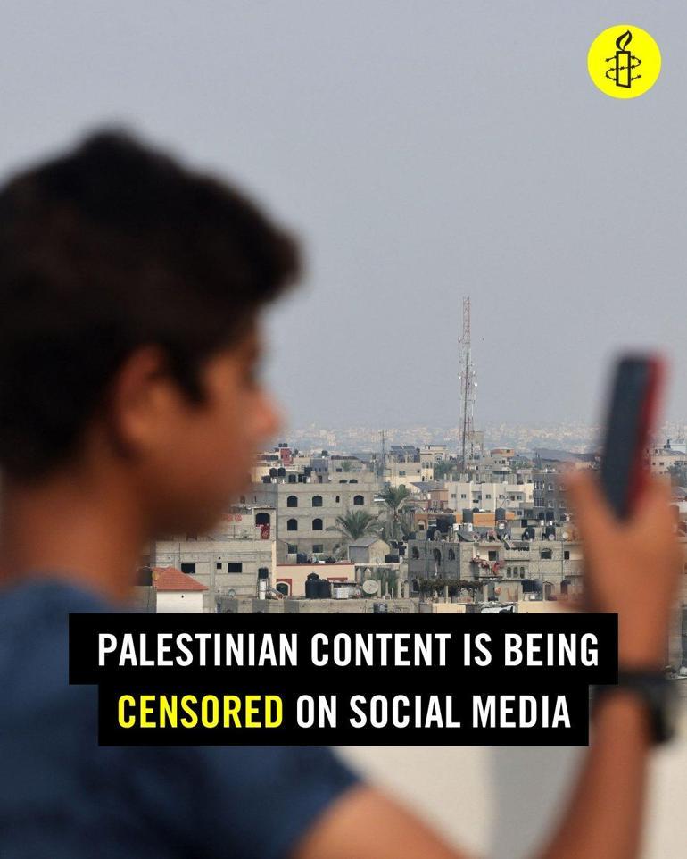 Uluslararası Af Örgütü açıkladı: Sosyal medyada Filistin sansürü var