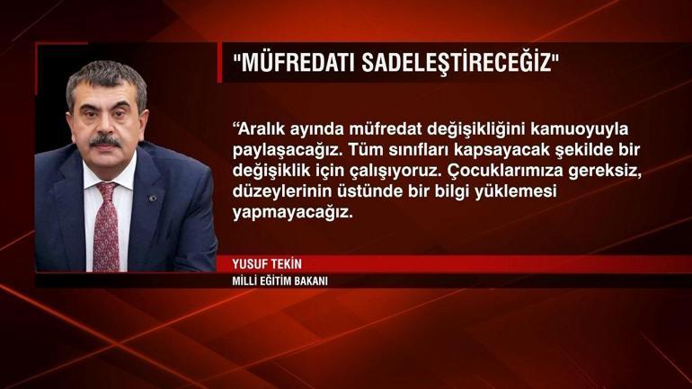 Okullarda müfredat değişiyor