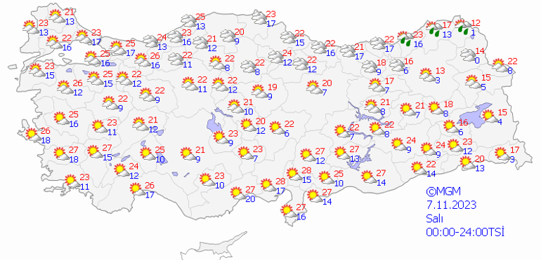 Bazı illere uyarı yapıldı 7 Kasım hava durumu: Bugün hava nasıl olacak