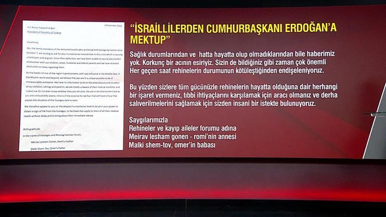 Son dakika... İsrailliler Cumhurbaşkanı Erdoğandan yardım istedi O mektuba CNN TÜRK ulaştı