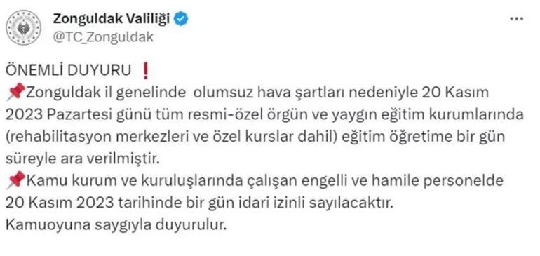 Meteorolojiden yoğun kar ve sağanak uyarısı Okul tatili haberleri peş peşe geldi