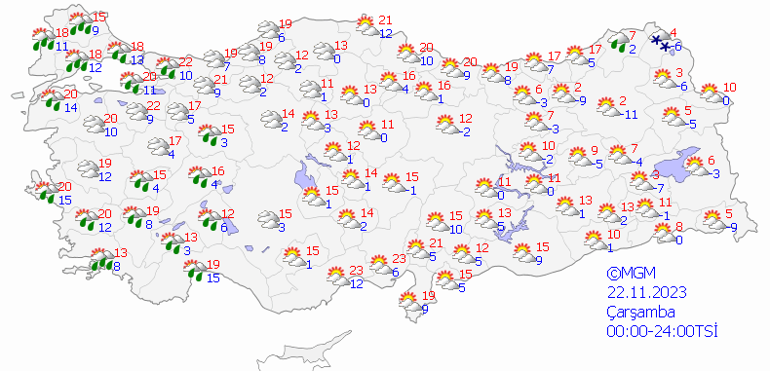 O illerde sağanak ve kar hakim olacak 22 Kasım hava durumu: Bugün hava nasıl olacak