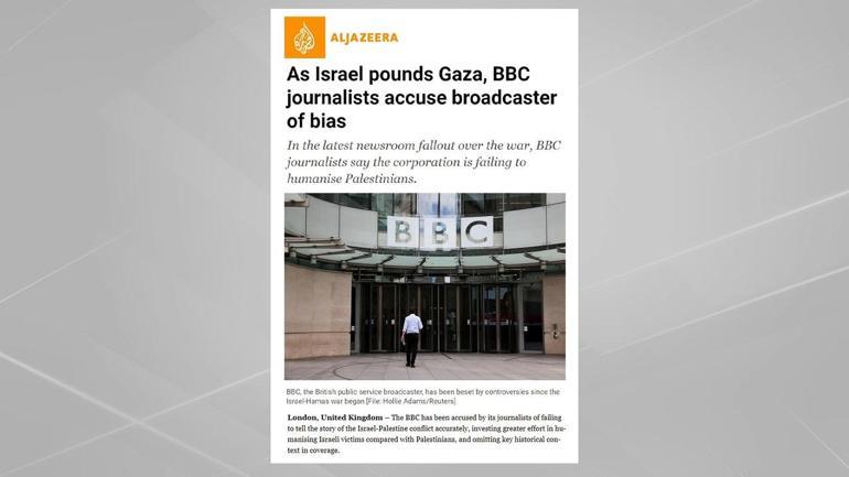 BBCye kurum içinden İsrail eleştirisi