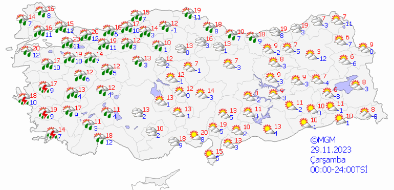 Lodos, sağanak o illerde hakim olacak 29 Kasım hava durumu: Bugün hava nasıl olacak