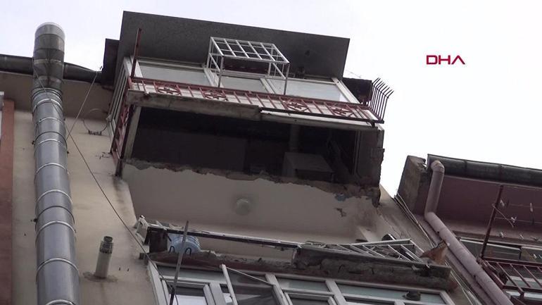 Hava almak için çıktığı balkon çöktü… O anlar kamerada