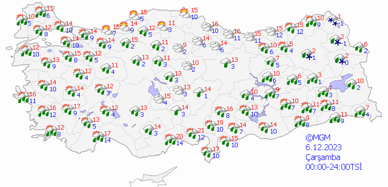 O bölgelerde yağışlar kuvvetli olacak 6 Aralık hava durumu: Bugün hava nasıl olacak