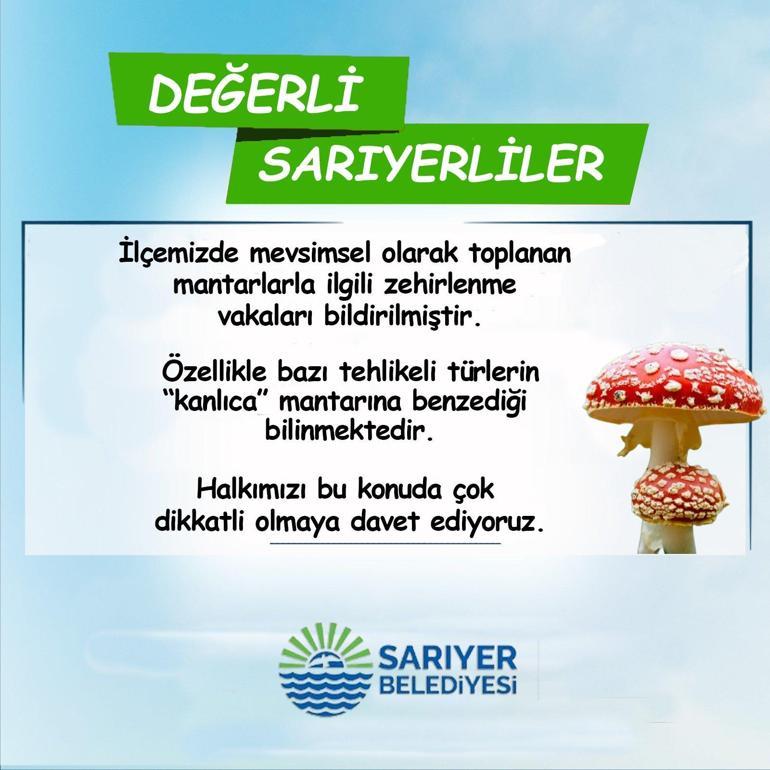 Sarıyerde mantar alarmı: 11 kişi zehirlendi